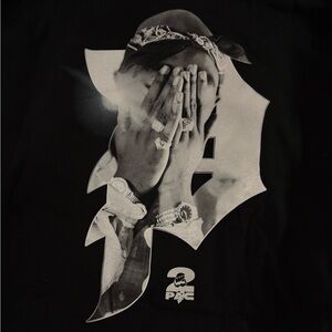 Primitive 2PAC Black Graphic Tee with Iconic Print